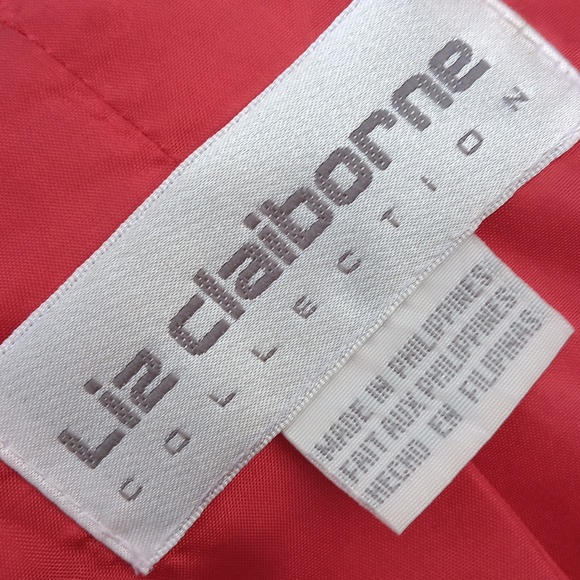 LIZ CLAIBORNE COLLECTION LADIES VINTAGE RED DOUBLE BREASTED GOLD BUTTON BLAZER - Picture 8 of 17